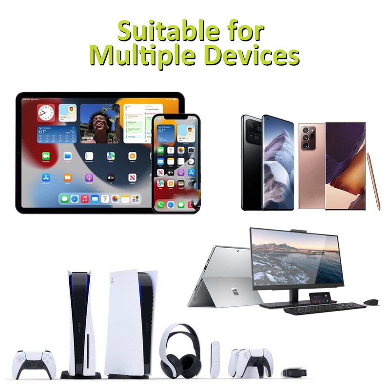 Aisizon Wireless Mics, Wireless Clip on Microphones, Lapel Microphone A2d One Pair Two, for Android Phone, iPhone, Laptop, Video Recording B