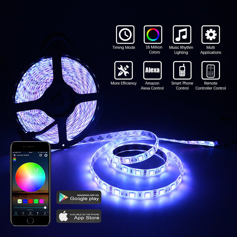 [AUSTRALIA] - Litake WiFi Smart LED Strip Light ,APP Phone Controlled LED Lights Work with Alexa Google Assistant,Music Sync,IP65 Waterproof 300 LEDs Sound Activated LED Light Strips for Room Decor,16.4 ft 16.4 ft 