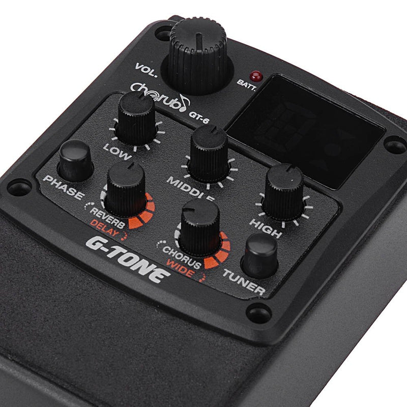 [AUSTRALIA] - Andoer G-Tone GT-6 Acoustic Guitar Preamp Piezo Pickup 3-Band EQ Equalizer LCD Tuner 