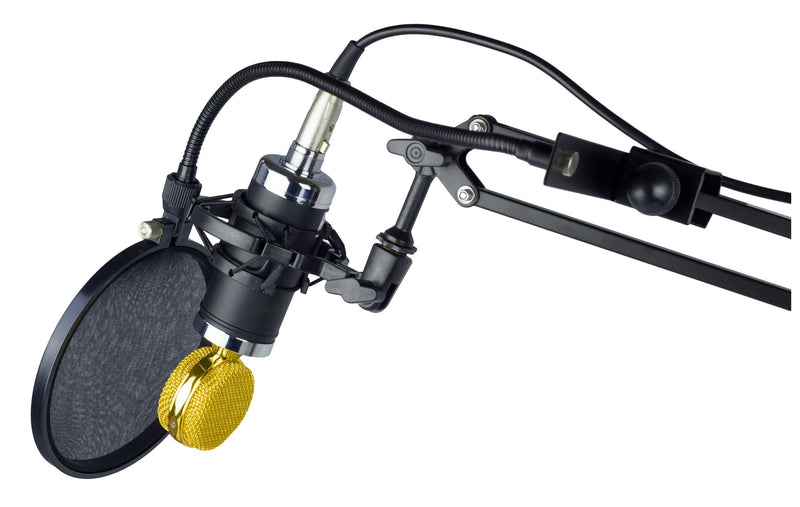 [AUSTRALIA] - Nady MPF-6 6-Inch Clamp On Microphone Pop Filter with Flexible Gooseneck and Metal Stabilizing Arm Pop Filter with Stablizing Arm 