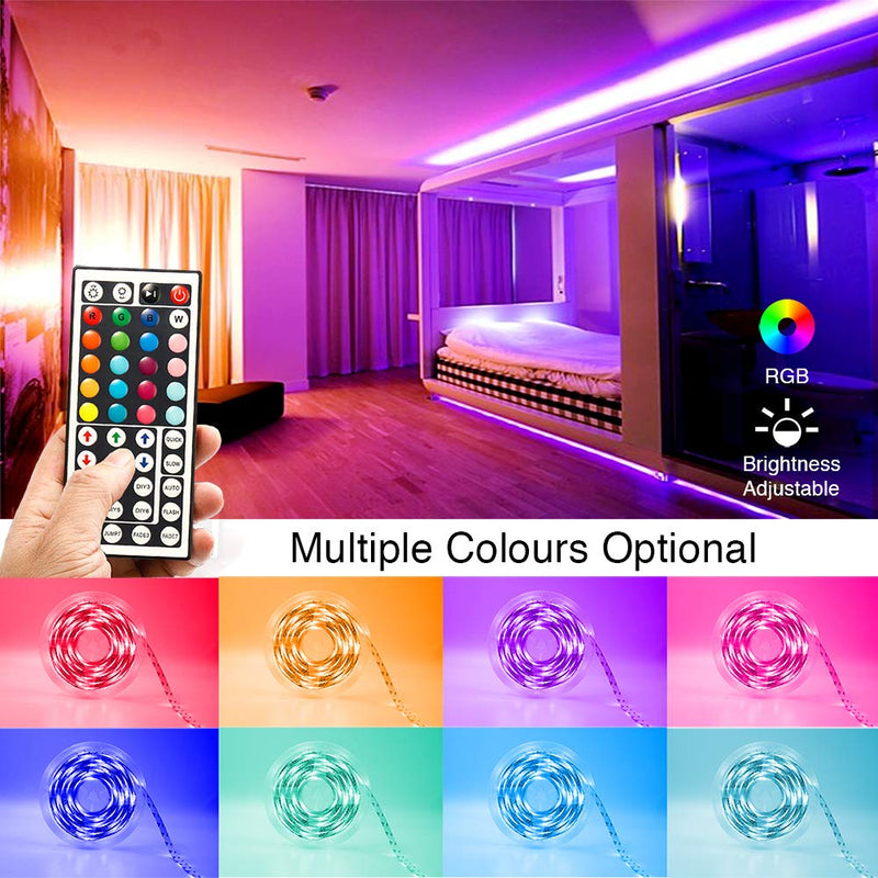 [AUSTRALIA] - Phopollo Led Strip Lights Color Changing 32.8ft Flexible 5050 RGB Led Lights Kit with 12v Power Supply and 44 Key Ir Remote Controller 