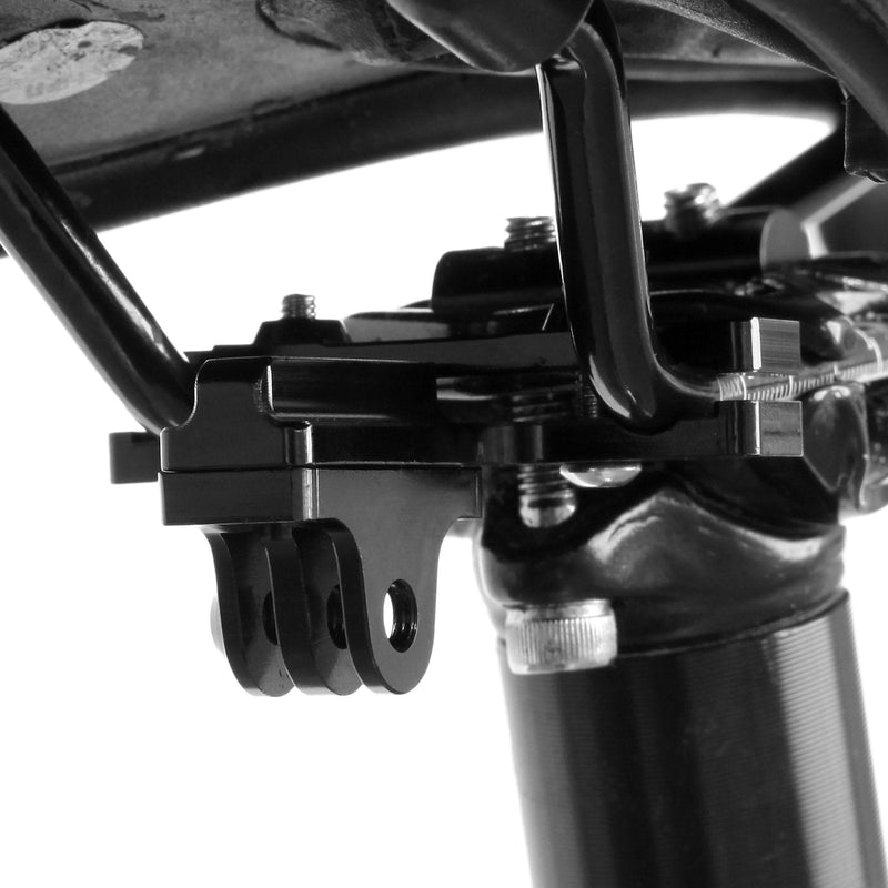 Meking Aluminum Bike Saddle Rail Camera Seat Mount Holder Adapter, 2-Rail Adapter + Thumbscrew for Hero 2 3 4 5 6 7 Session Action Camera Accessories (Black) Saddle rail mount