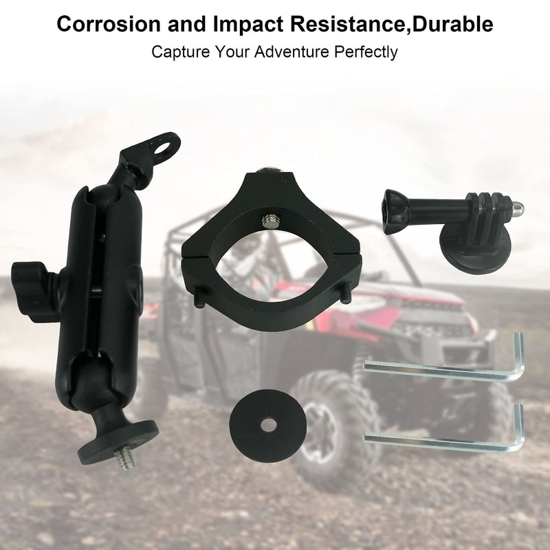 [AUSTRALIA] - UTV ATV Camera Mount Holder Dash Cam Mount Compatible with GoPro Hero 6 7 8 9, Bike & Motorcycle Camera Gooseneck Mount for Action Camera/ Digital Camera/ Smartphone 1.75"-2" Roll Bar 360° Rotation 