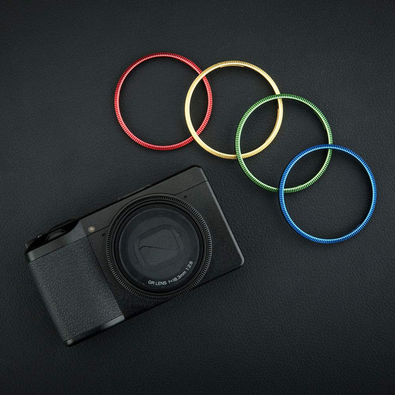 JJC Metal Lens Decoration Ring Cap for Ricoh GR III GR3 Accessories Replace Ricoh GN-1 Ring Cap -Red Red