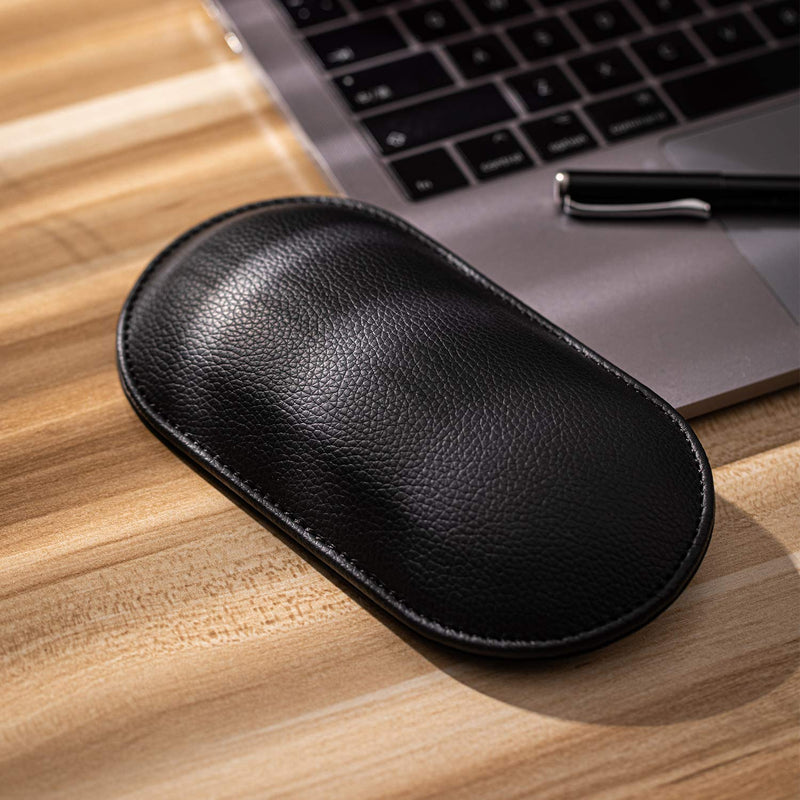 Mouse Wrist Rest -Soft Wrist Pad with Advanced PU, Comfortable Leather Wrist Rest for Computer，Laptop，Office & Home, Gifts for Men, Women,Workers.(Black-4.8In) Black-4.8in