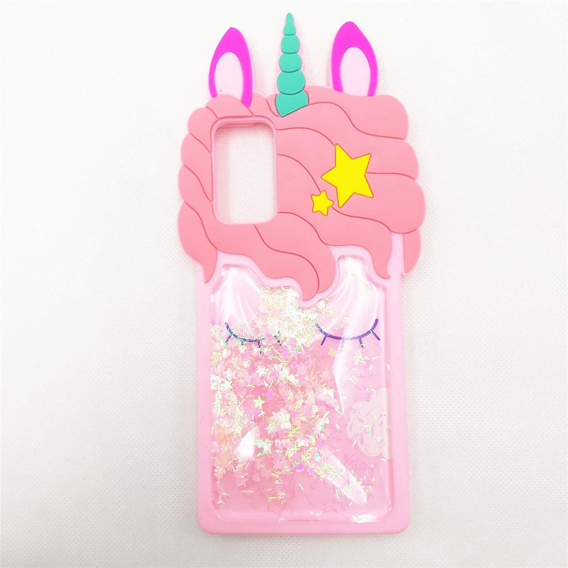 for Galaxy Note 20 Ultra Case Cute Samsung Note 20 Ultra Case Quicksand Unicorn 3D Cartoon Soft Silicone Rubber Cover Women Teen Girls Phone Cases Samsung Galaxy Note 20 Ultra (Galaxy Note 20 Ultra)