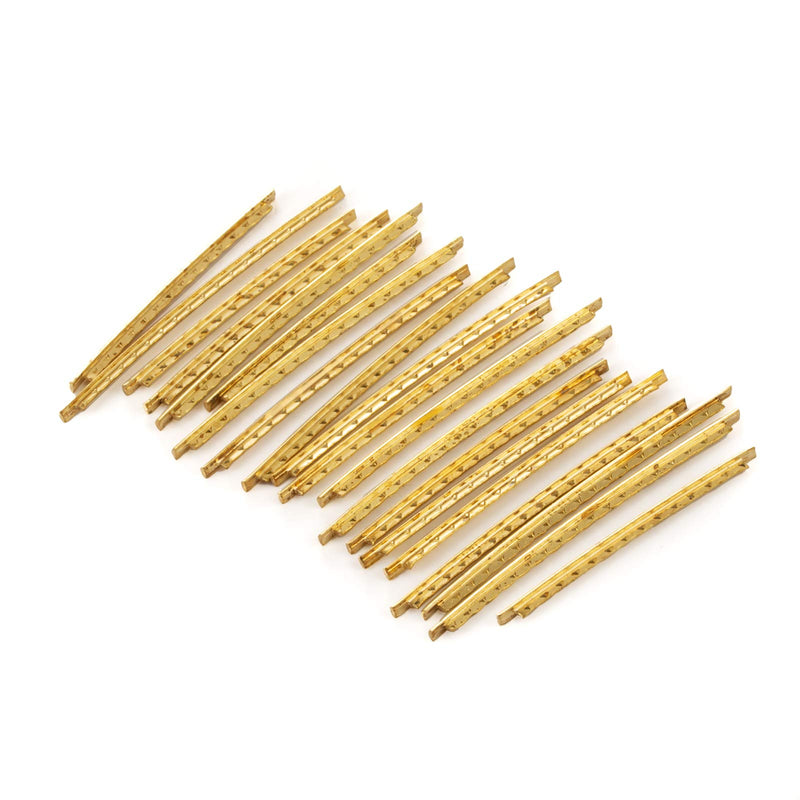 Randon 20Pcs Brass Guitar Fret 2.0mm Fret Wire Set for Folk Acoustic Classical Wooden Guitar Fingerboard Fret Replacement Accessory