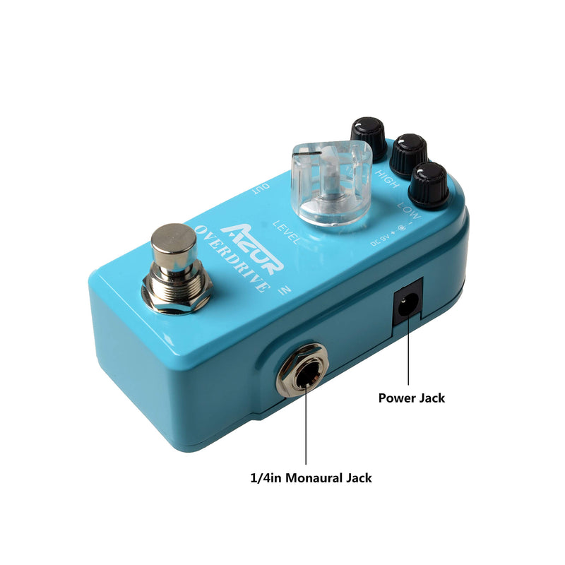 [AUSTRALIA] - AZOR Classical Overdrive Guitar Effect Pedal with True Bypass Blue AP-308 