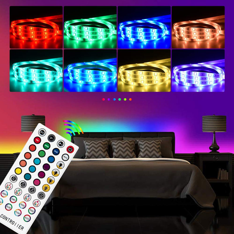 [AUSTRALIA] - 32.8ft LED Strip, COOLAPA Bluetooth Light 300 LEDs RGB IP65 Light Strip Color Changing Music Sync, Bluetooth Controller and APP Controlled, 40Key Remote Control Decoration for Home TV Party Bedroom 