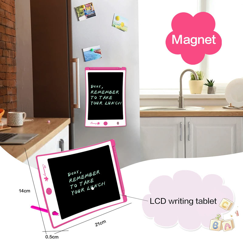 LCD Writing Tablet,Electronic Writing &Drawing Board Doodle Board,Sunany 8.5" Handwriting Paper Drawing Tablet Gift for Kids and Adults at Home,School and Office (Pink) pink