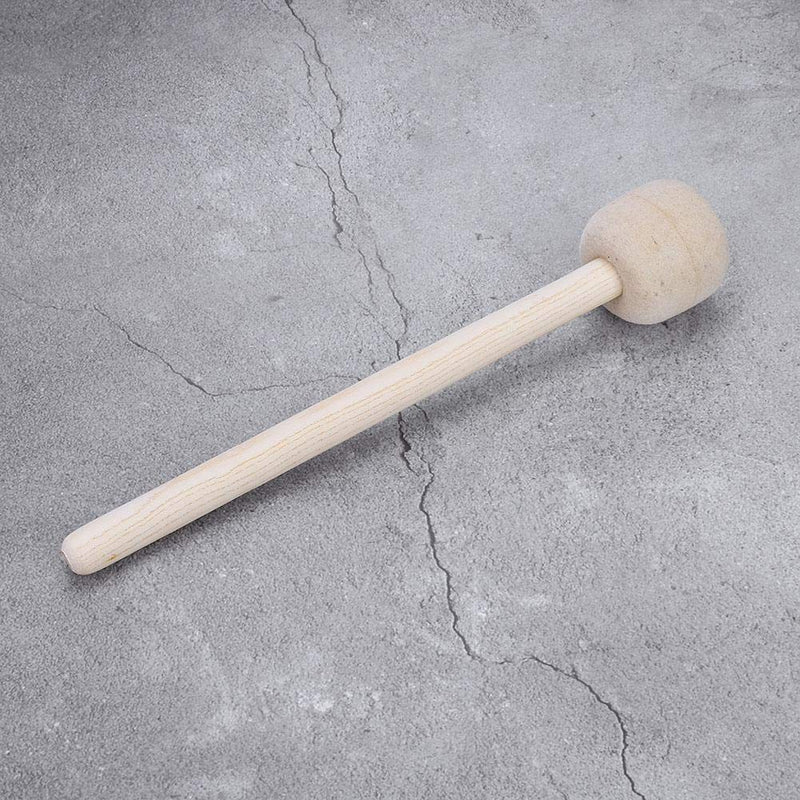 Alomejor Drum Mallet Wool Felt Head Bass Drum Stick with Wooden Handle Drum Hammer for Percussion Marching Band