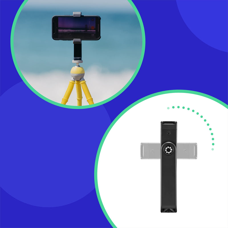 JOBY PodZilla Medium Kit, Tripod for Smartphones and Compact Mirrorless Cameras, Flexible Tripod with Ball Head and GripTight 360 Phone Mount Included, Devices up to 1 Kg, Yellow Medium Kit Yellow