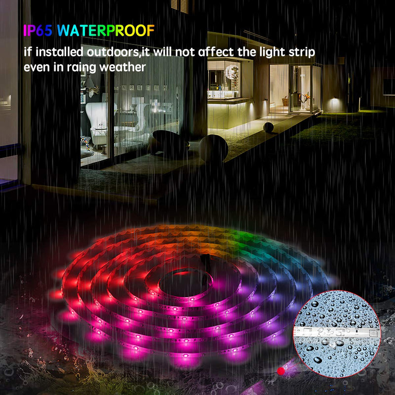 [AUSTRALIA] - Dalattin Led Strip Lights Smart WiFi 16.4ft Sync to Music 5050 Waterproof Color Changing with Alexa,Controlled by Phone APP and 24 Key Remote 