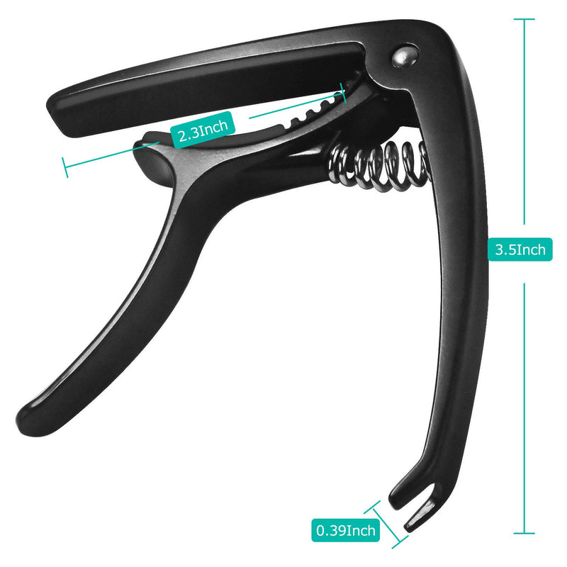 Tontomtp Guitar Capo for Acoustic Guitar,guitar capo for acoustic and electric guitar ukulele Capo(Black)