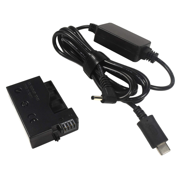 HQRP USB-C DC Converter Compatible with Canon ACK-E8 ACKE8 EOS Rebel T2i T3i T4i T5i EOS 550D 600D 650D 700D, EOS Kiss X4 X5 X6 Digital SLR Camera AC Adapter Power Cable, LP-E8 Battery Replacement