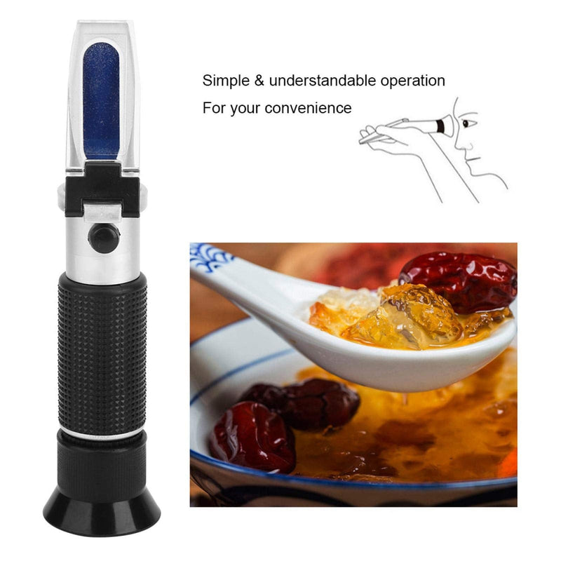 Tangxi Sugar Refractometer Test Meter, Handheld Sugar Test Meter Refractometer 0-20% Brix Meter with Accurant Index for Automatic Temperature Compensation