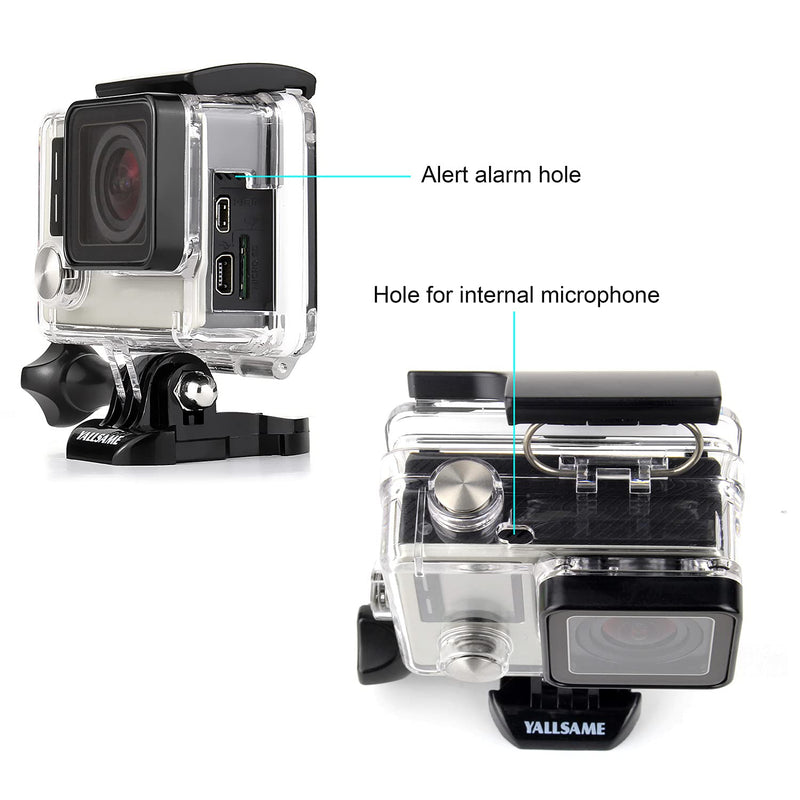 YALLSAME Skeleton Case for GoPro Hero 4 Hero 3+ Hero 3 with Tripod Mount & Quick Release Buckle Easy Charging Open Connectable Protective Housing Case Accessories for Go Pro 4 3 3+