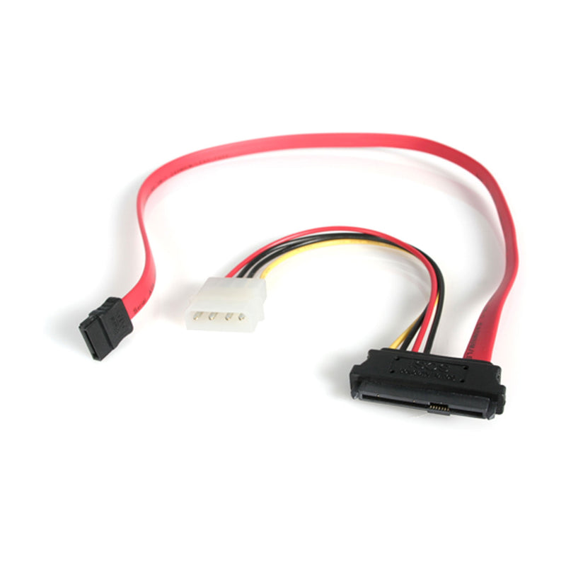 [AUSTRALIA] - StarTech.com 18in SAS 29 Pin to SATA Cable with LP4 Power - 18in SAS 29 pin to SATA Cable - 18in SFF 8482 to SATA (SAS729PW18), Red 