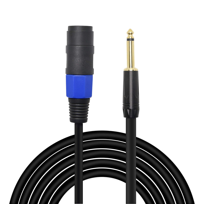 [AUSTRALIA] - Speakon to 1/4" Mono Speaker Cable, 6.35mm TS Plug to Speakon Female Speaker Wire 14 Gauge Audio Amplifier Connection Cord for DJ/PA Speaker Cord with Twist Lock -2M (Speakon Female to TS) 