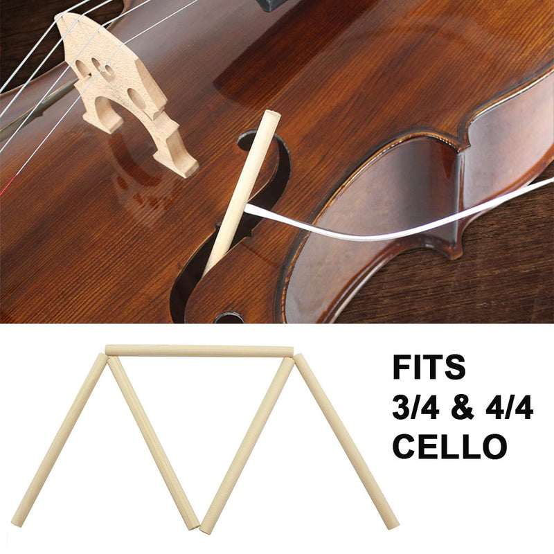 Dilwe Cello Sound Post, 18cm Spruce Wood Cello Column 5pcs for 3/4 4/4 Cello String Instrument Accessory