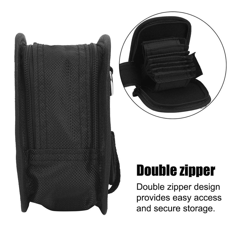 Camera Lens Filter Pouch Case, Lens Filter Bag with Strap, Water-Resistant and Dustproof Design, Filter Pouch for 9 Piece Filters 25mm to 95mm