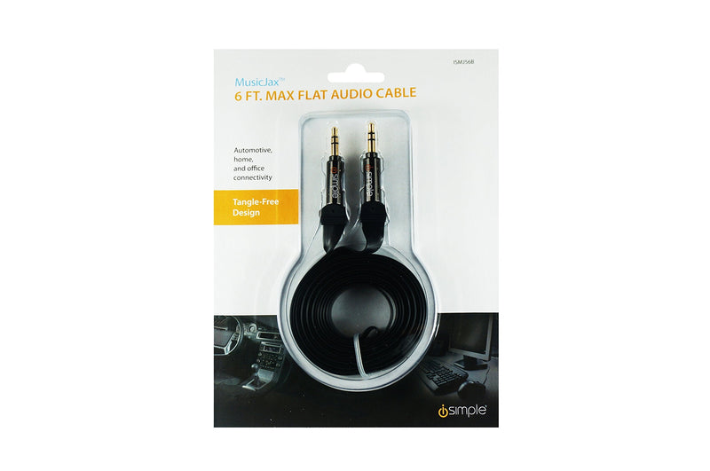 iSimple ISMJ56B 3.5mm Audio Cable - Frustration-Free Packaging - Black Standard Packaging