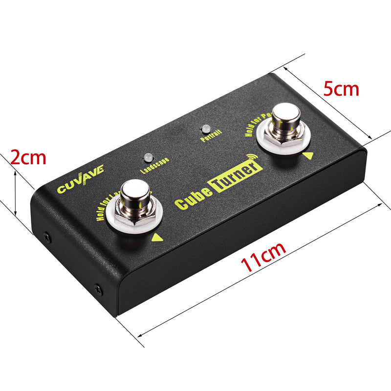 Lerodite Page Pedal Tuner, External Pedal Controller,Music Score Control the Turning Function Page Up Page Down for Guitar Effect Pedal,Tablet,Mobile Phone