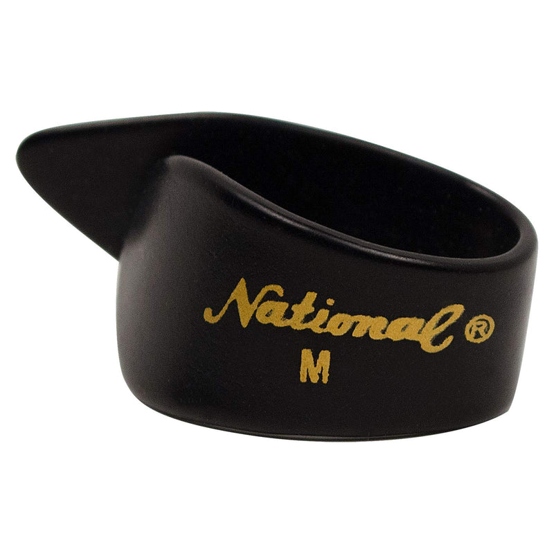 National NP1-7B Thumb & Finger Pick Pack - Stainless Steel/Black - Medium Black