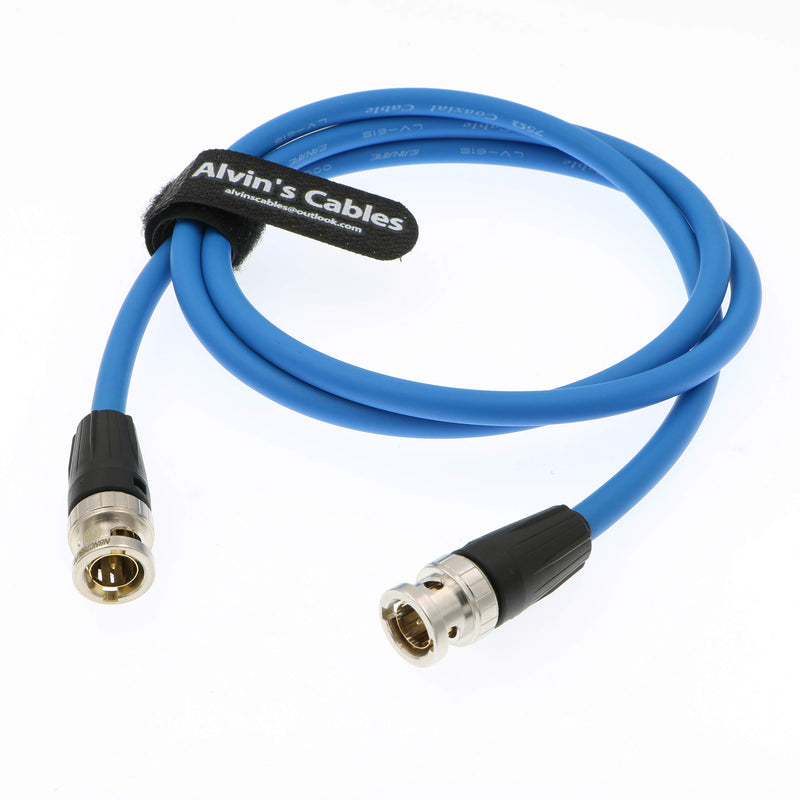 Alvin's Cables 12G HD SDI Video Coaxial Cable BNC Male to Male for 4K Video Camera 1M Blue 1M