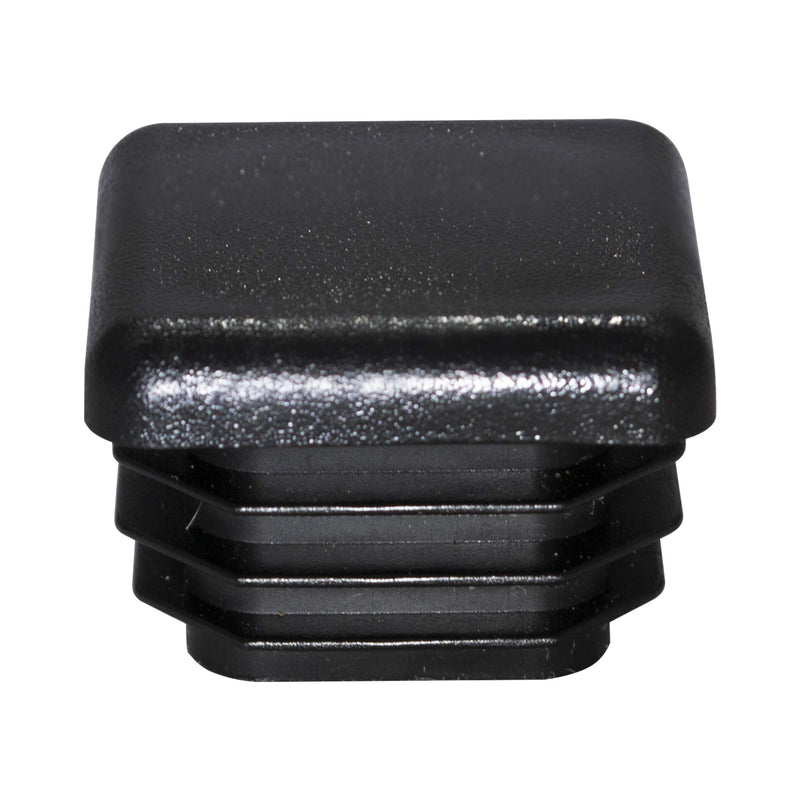 Prescott Plastics 0.875" Inch Square Plastic Plug Insert (10 Pack), Black End Cap for Metal Tubing, Fence, Glide Insert for Pipe Post, Chairs and Furnitures 10