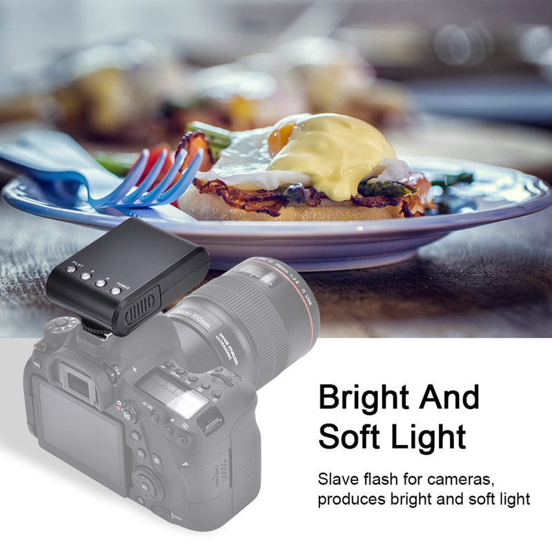 On Camera Flash Speedlite, Portable Mini Digital Hot Shoe Mount Flashlight for DSLR Cameras, Built in Digital Slave and Auto Pre Flash Sensor, for Any Digital Camera