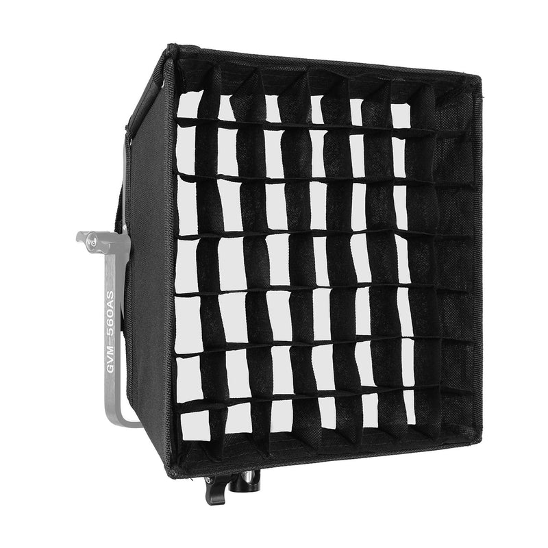 GVM Foldable Softbox Diffuser with Grid Beehive for RGB 800D/560AS/480LS Series LED Video Light, Suitable for Studio Lighting, Portrait Photography, Video Lighting, Led Panel, 1 Pack, 11"x11"