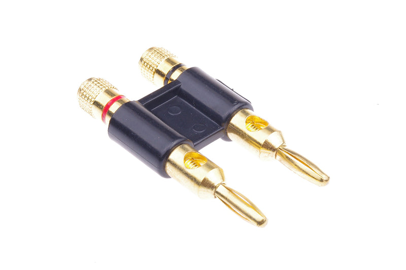 SMAKN 1 Pair Dual Copper Speaker Banana Plugs - Black&Red