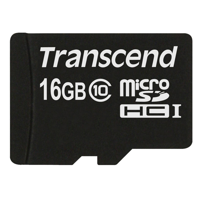 Transcend 16GB MicroSDHC Class10 Memory Card with Adapter 30 MB/s (TS16GUSDHC10) 16 GB Standard Packaging