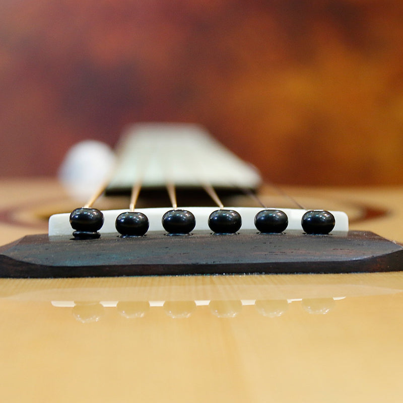 24 PCS Plastic Acoustic Guitar Bridge Pins, Ivory & Black