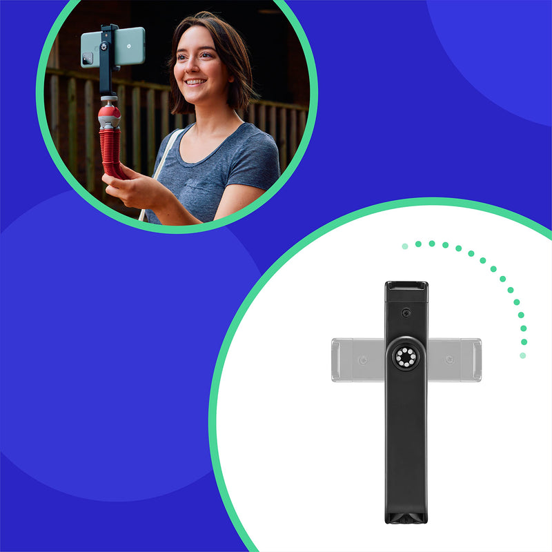 JOBY PodZilla Medium Kit, Tripod for Smartphones and Compact Mirrorless Cameras, Flexible Tripod with Ball Head Included and GripTight 360 Phone Mount, Devices up to 1 Kg, Red Medium Kit Red