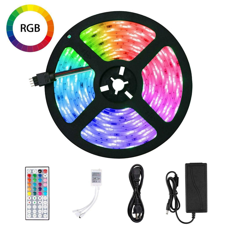 [AUSTRALIA] - Led Strip Light Waterproof DC12V 16.4ft 5M 5050 150LEDs RGB Led Tape Light Flexible Color Changing Full Kit with 44 Keys Remote Controller and 12V 3A Power Supply for Home Kitchen TV Car by LYWLIGHTS 