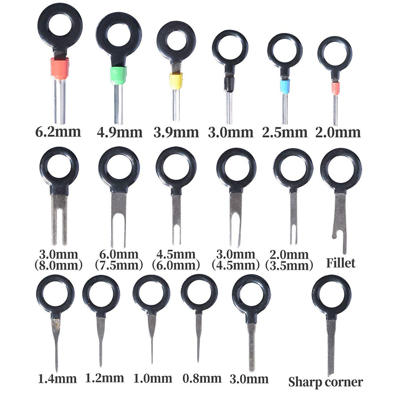 70 Pcs Terminal Removal Key Tool, BingSnow Terminal Pin Extractor Puller Repair Remover Key Tools for Most Connector Terminal