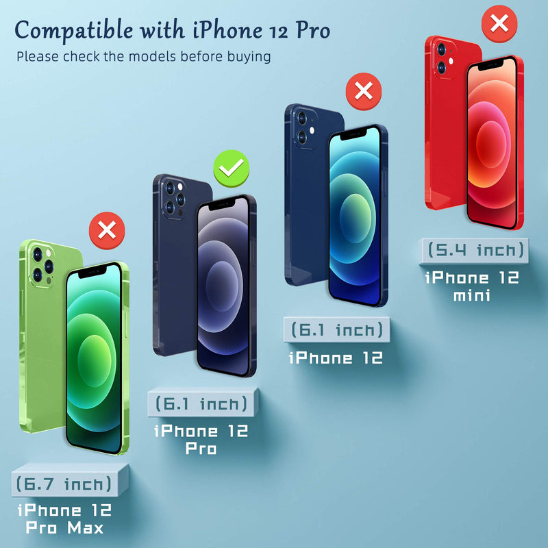 [2+3] UniqueMe Screen Protector Compatible with iPhone 12 Pro 6.1 [Not for iPhone 12 ], Anti-spy Privacy Tempered Glass and Camera Lens Protector, [Installation Frame] [U-Shaped Cutout]