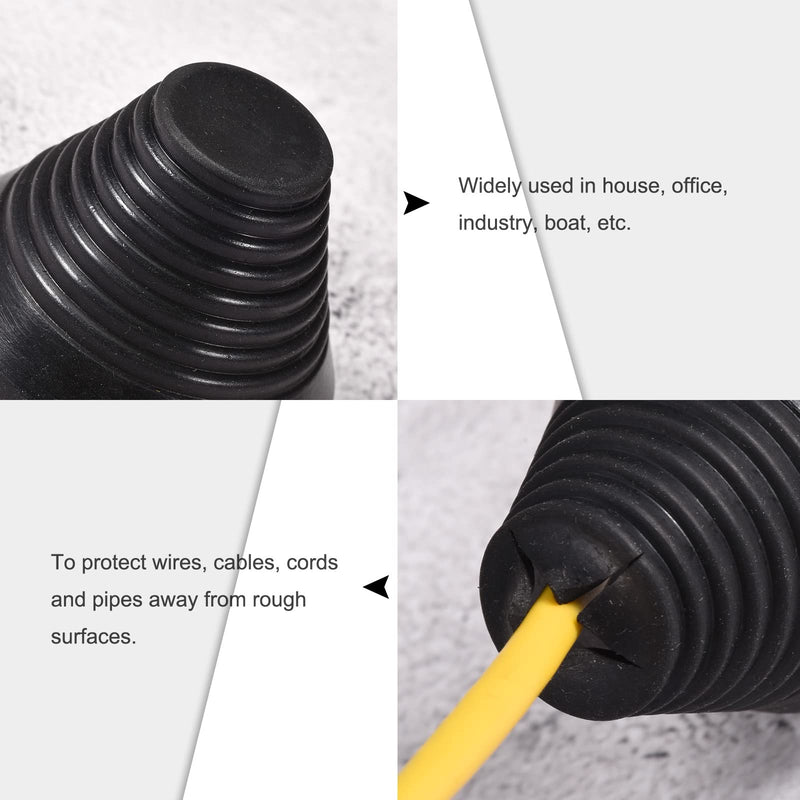 MECCANIXITY Rubber Grommet Mount Dia 50 mm Conical for Wire Protect of Thick Plate Pack of 4