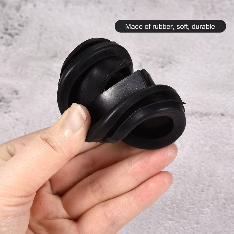 MECCANIXITY Rubber Grommet Mount Size 85 x 40 mm Oval Double-Sided for Wire Protection Pack of 4