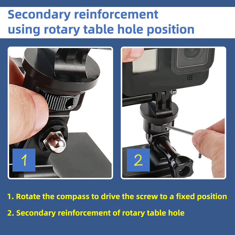 [AUSTRALIA] - Camera Tripod Mount for Gopro Adapter, 360° Adjustment 1/4-20 Screw Conversion Adapter for GoPro Hero10, Insta360 ONE X2, Go 2, Xiaomi Yi and Other Action Cameras Black 