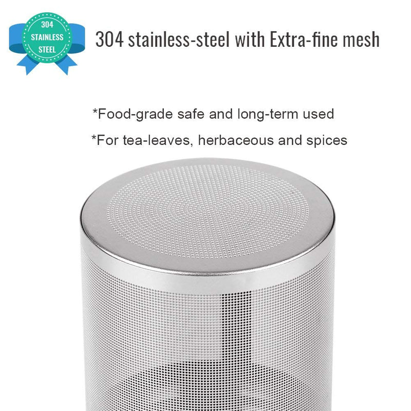 House Again 2 Pack Tea Ball Infuser & Cooking Infuser, Extra Fine Mesh Tea Infuser Threaded Connection 18/8 Stainless Steel with Extended Chain Hook to Brew Loose Leaf Tea, Spices & Seasonings …
