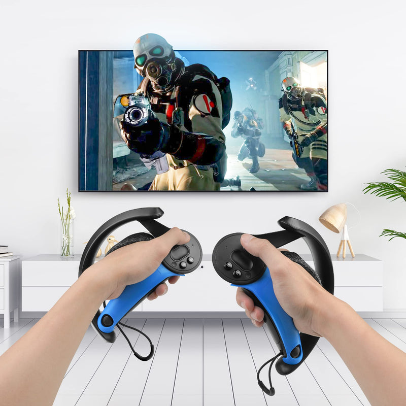 KIWI design Controller Grips Cover for Valve Index Accessories Controller Handle Cover (Blue, 1 Pair) Blue