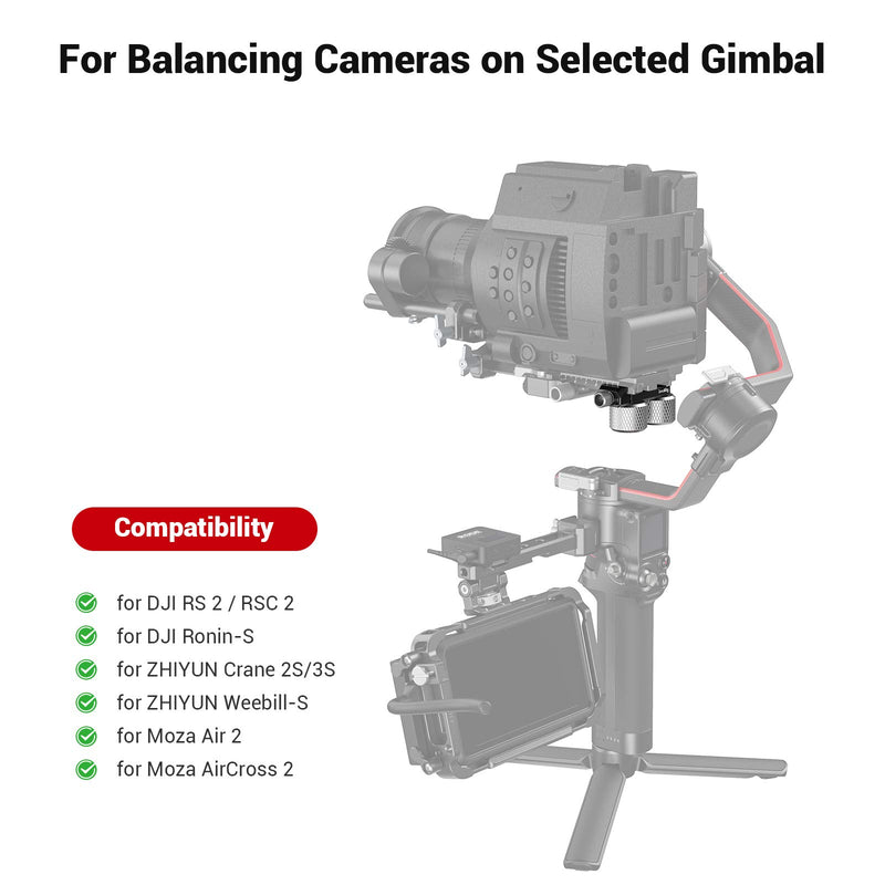 SMALLRIG Counterweight Kit Compatible with DJI RS2/RSC2 and Zhiyun Crane 2S/3S/Weebill S and Moza Air 2/AirCross 2 Gimbal Stabilizers - 3125