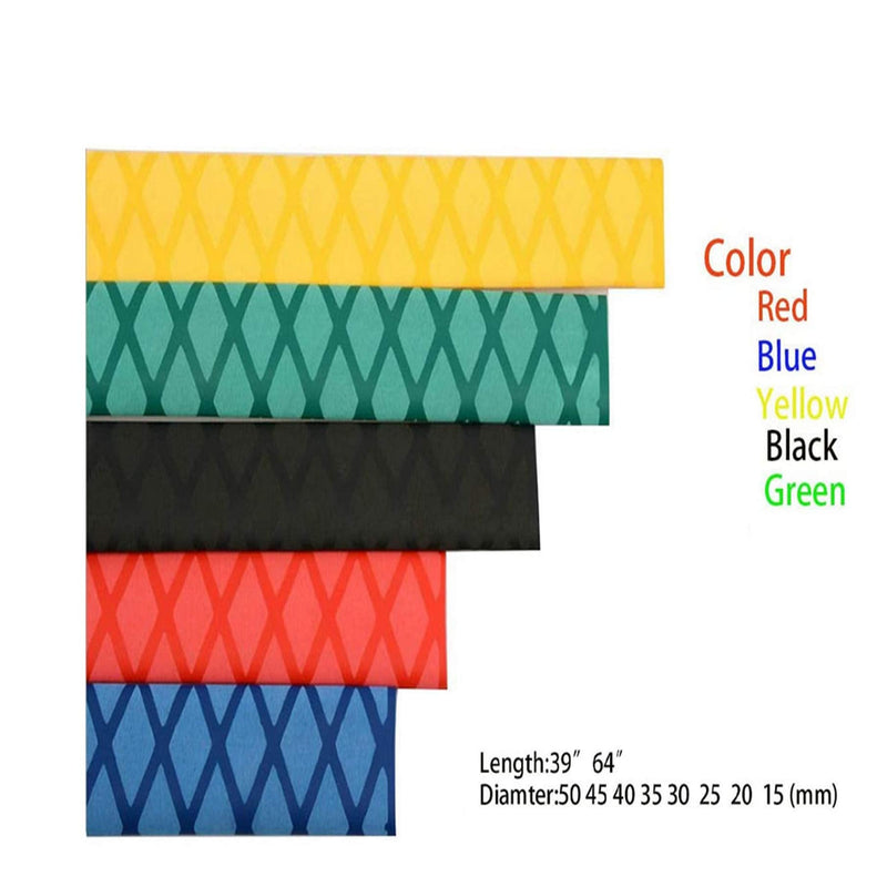 [AUSTRALIA] - Skid-Resistant Heat Shrink Tubing Waterproof Fishing Warp Tubes Rod Handle Shrink Warp (Diameter 40mm,39",Black) Diameter 40mm,39" Black 