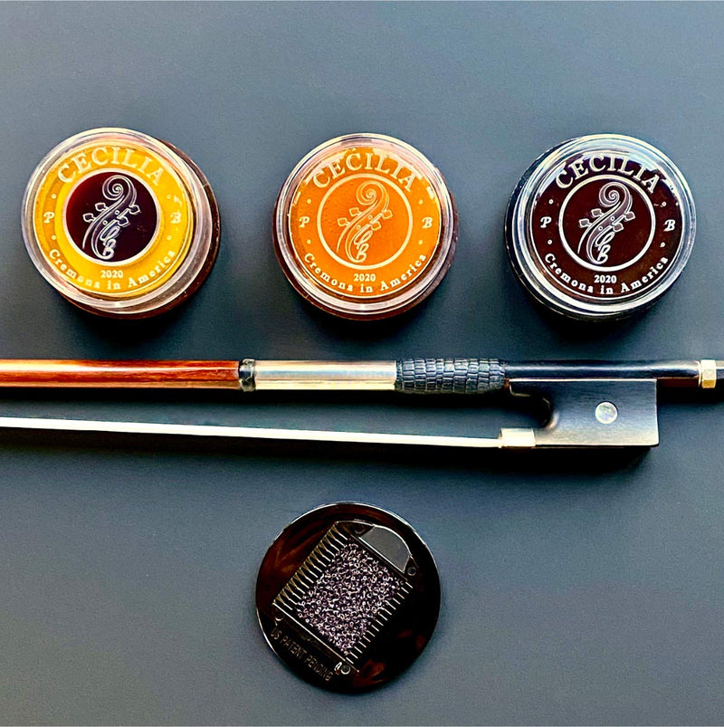 CECILIA ‘Signature formula’ Rosin for Cello, Rosin Specially Formulated Cello Rosin for Cello Bows (New ‘Liquid Form Blending Method’) with Included Rosin Spreader (Full Cake) Full Cake