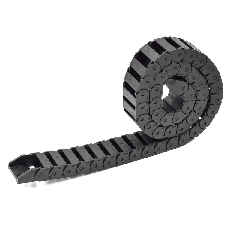 [AUSTRALIA] - Plastic Drag Chain Cable Carrier Closed Type with End Connectors R28 15 x 30mm L1000mm for Electrical CNC Router Machines 