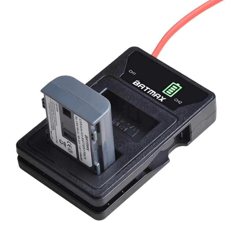 [AUSTRALIA] - Batmax 2Pcs NB-2L NB-2LH Battery + Built-in USB LED Charger for Canon PowerShot G7 G9 S80 S70 S60 S50 S45 S40 S30, Canon DC410 DC420 EOS 350D 400D Digital Rebel XT XTi, VIXIA HF R10 