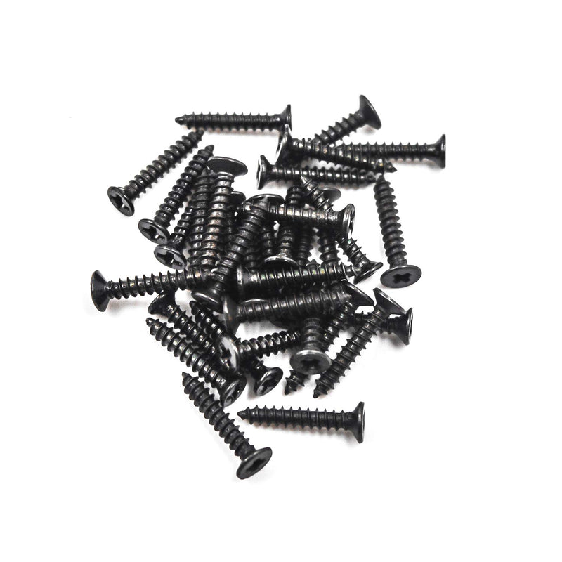 Geesatis Guitar Pickup Frame Screw Humbucker Guitar Pickup Ring Mounting Screws, Metal, Black, 4 Set / 16PCS